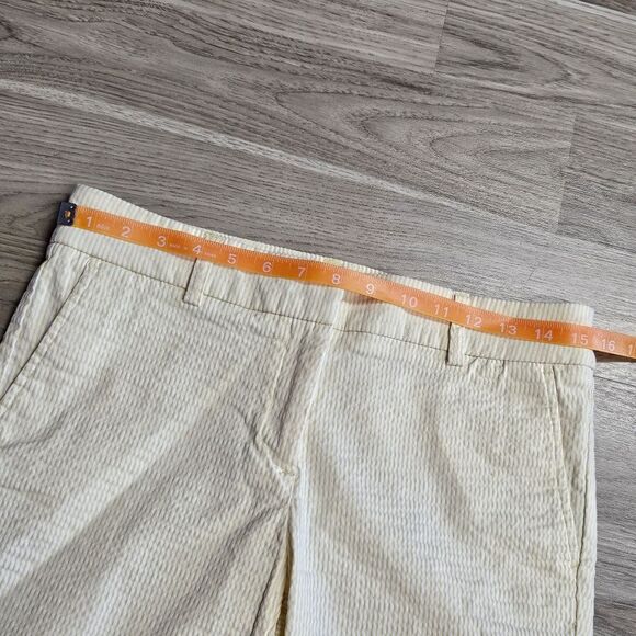 DALIA Yellow White Seersucker Capri Retro Pinup Sunny Fun Happy Bright Size 8 - Picture 4 of 12